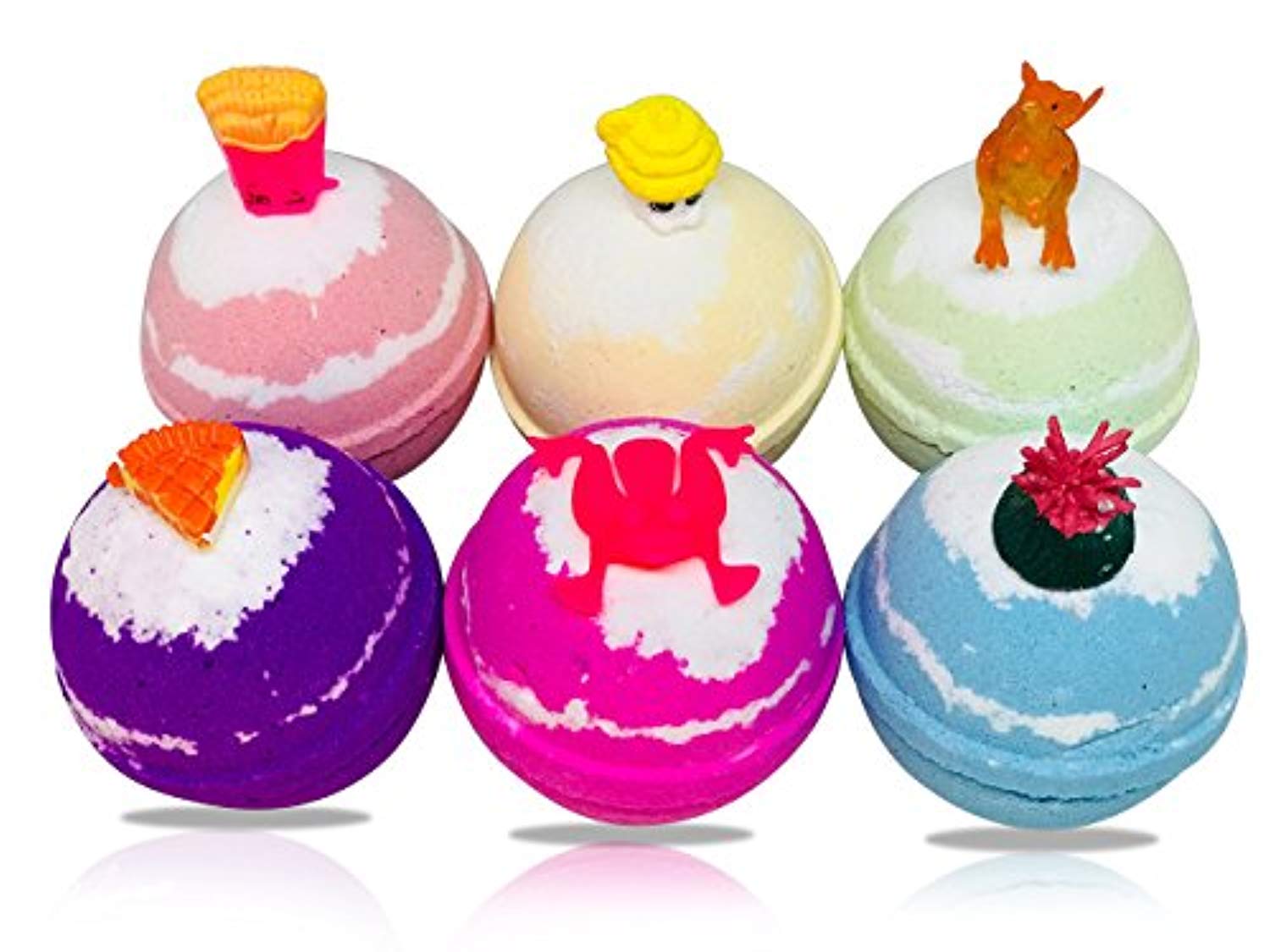 TOY BATH BOMB Set for KIDS - Gender Neutral - 5.5 Ounce BUBBLE BOMBS