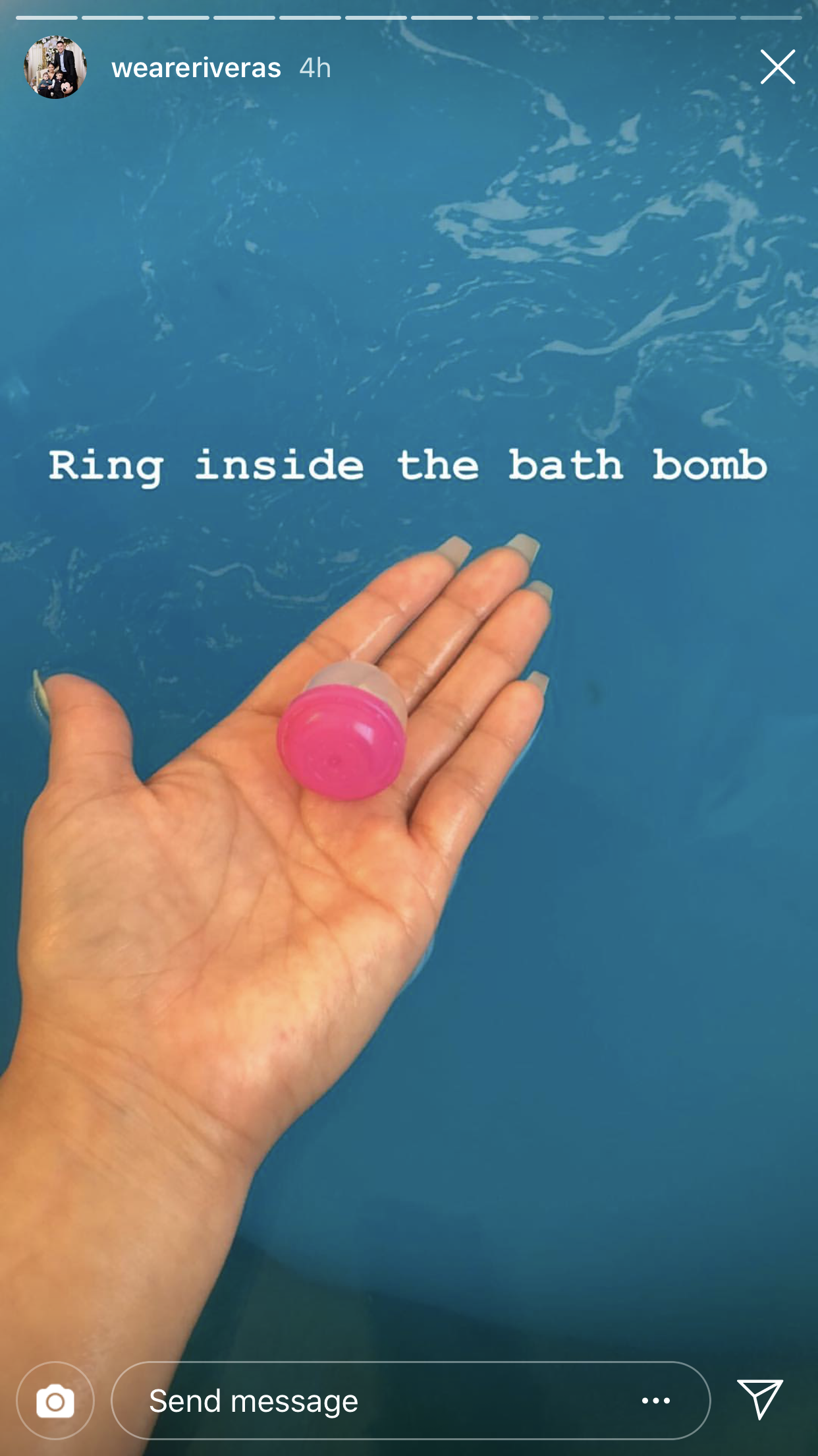 Raspberry Rush Ring Bath Bomb by Soapie Shoppe