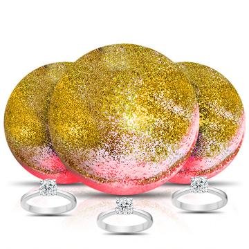GOLD RUSH Ring Bath Bomb 3 Pack