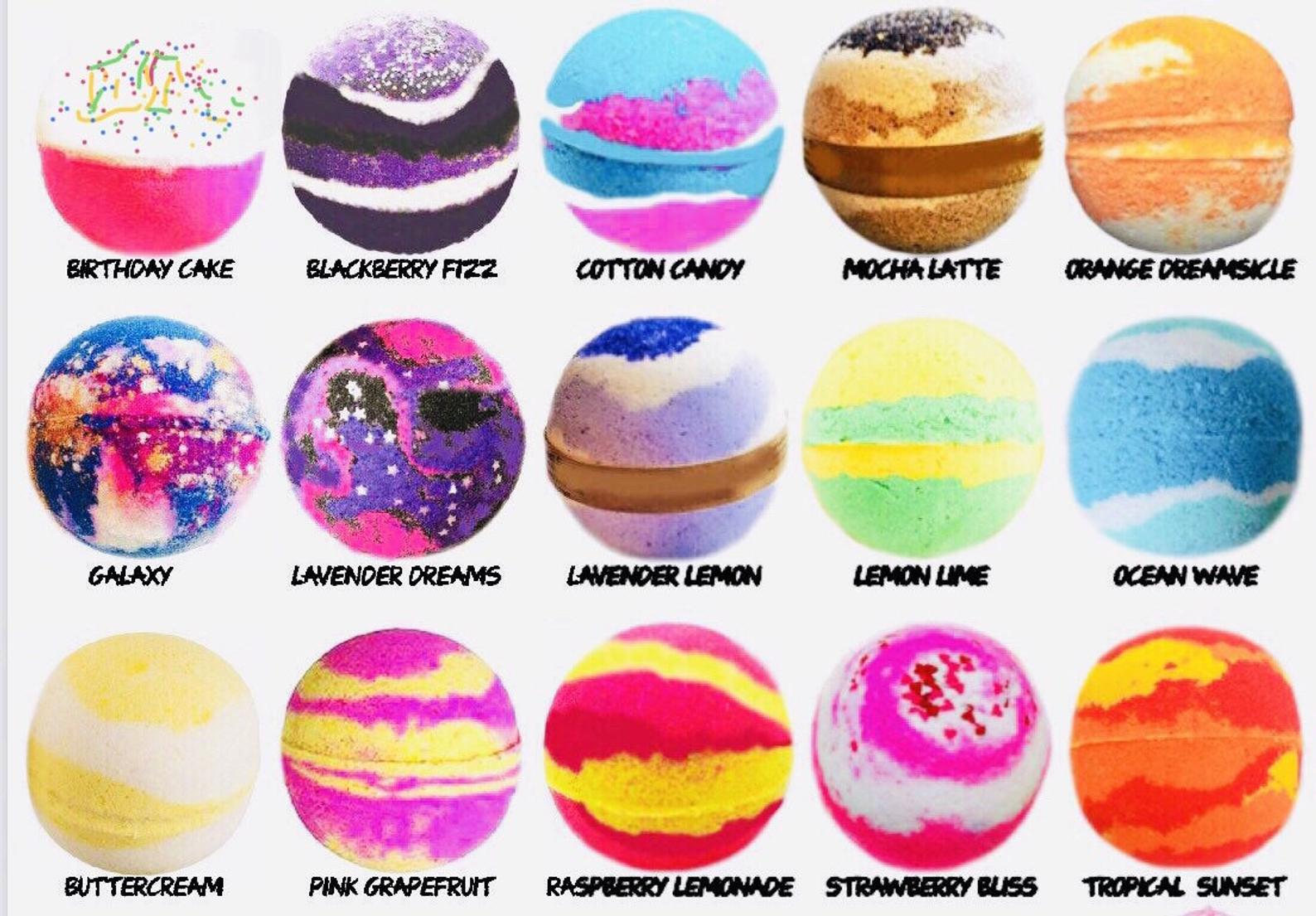 Set of 12 Large Colorful Assorted Bath Bombs